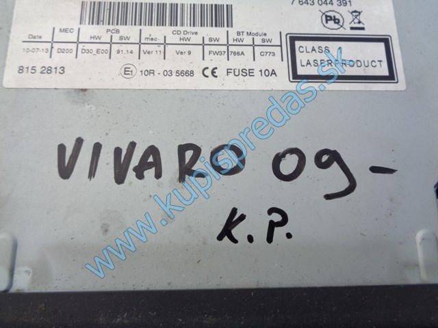 autorádio na opel vivaro, 281152957R